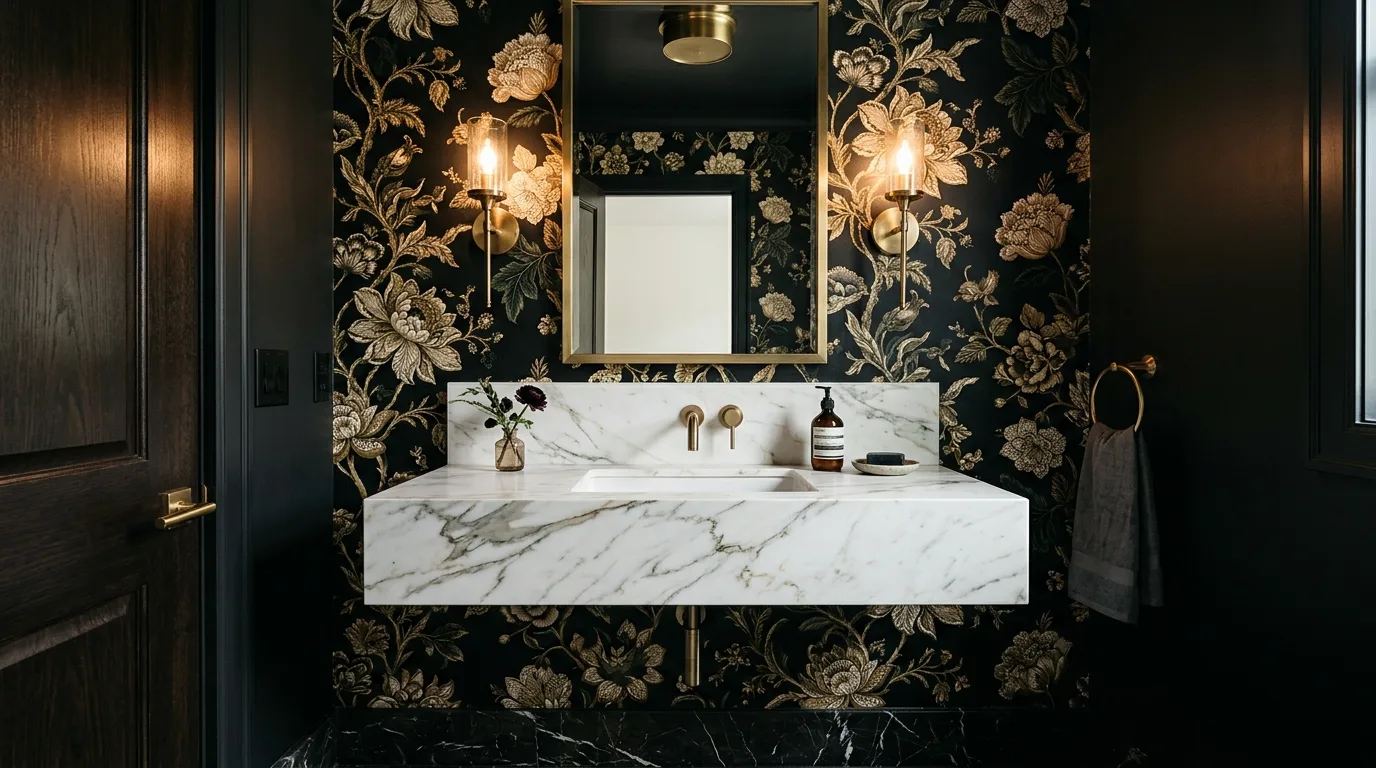 13 Pretty Powder Room Ideas for a Chic and Memorable Half Bath inspiration image 2
