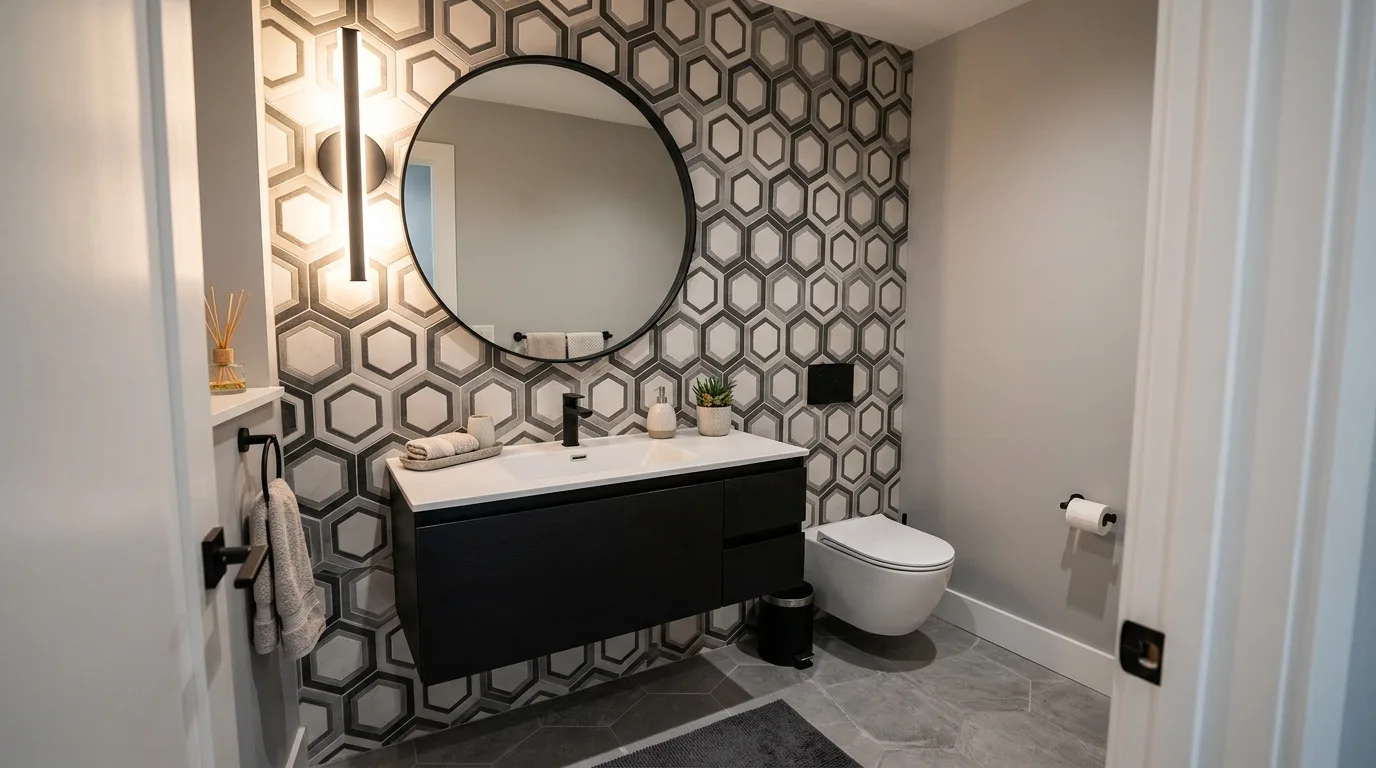 13 Pretty Powder Room Ideas for a Chic and Memorable Half Bath inspiration image 3