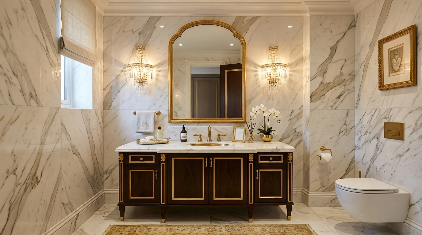 13 Pretty Powder Room Ideas for a Chic and Memorable Half Bath inspiration image 4