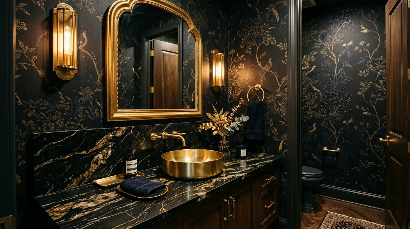 13 Pretty Powder Room Ideas for a Chic and Memorable Half Bath inspiration image 10