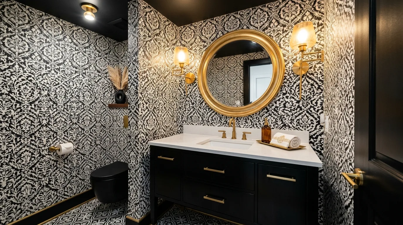 13 Pretty Powder Room Ideas for a Chic and Memorable Half Bath inspiration image 13