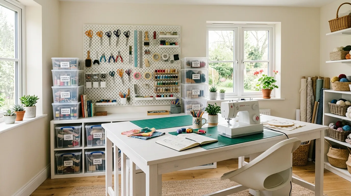 15 Productive Craft Room Ideas for a Creative and Organized Workspace hero image