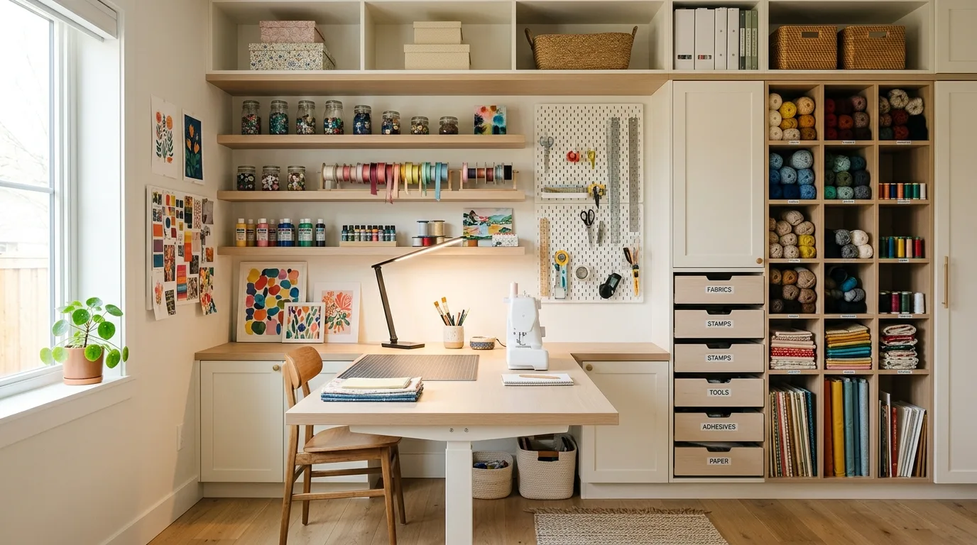15 Productive Craft Room Ideas for a Creative and Organized Workspace inspiration image 2