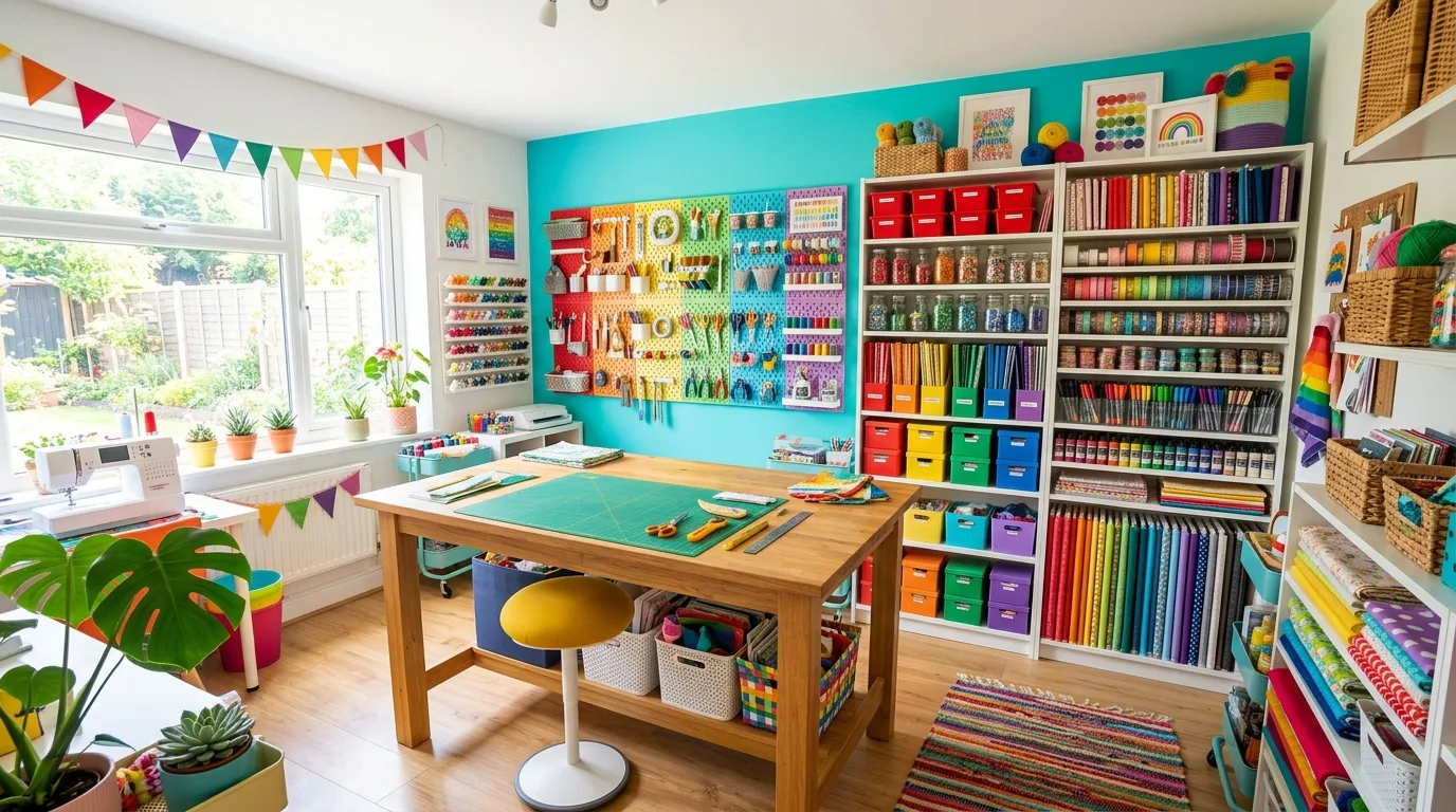 15 Productive Craft Room Ideas for a Creative and Organized Workspace inspiration image 9