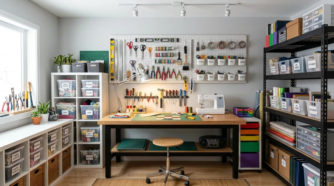 15 Productive Craft Room Ideas for a Creative and Organized Workspace inspiration image 14