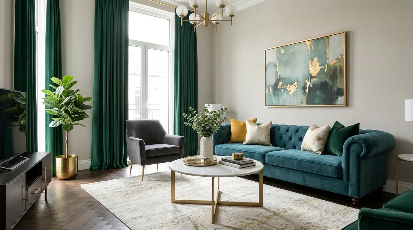 13 Refreshing Blue and Green Living Room Ideas for a Calming Palette inspiration image 7