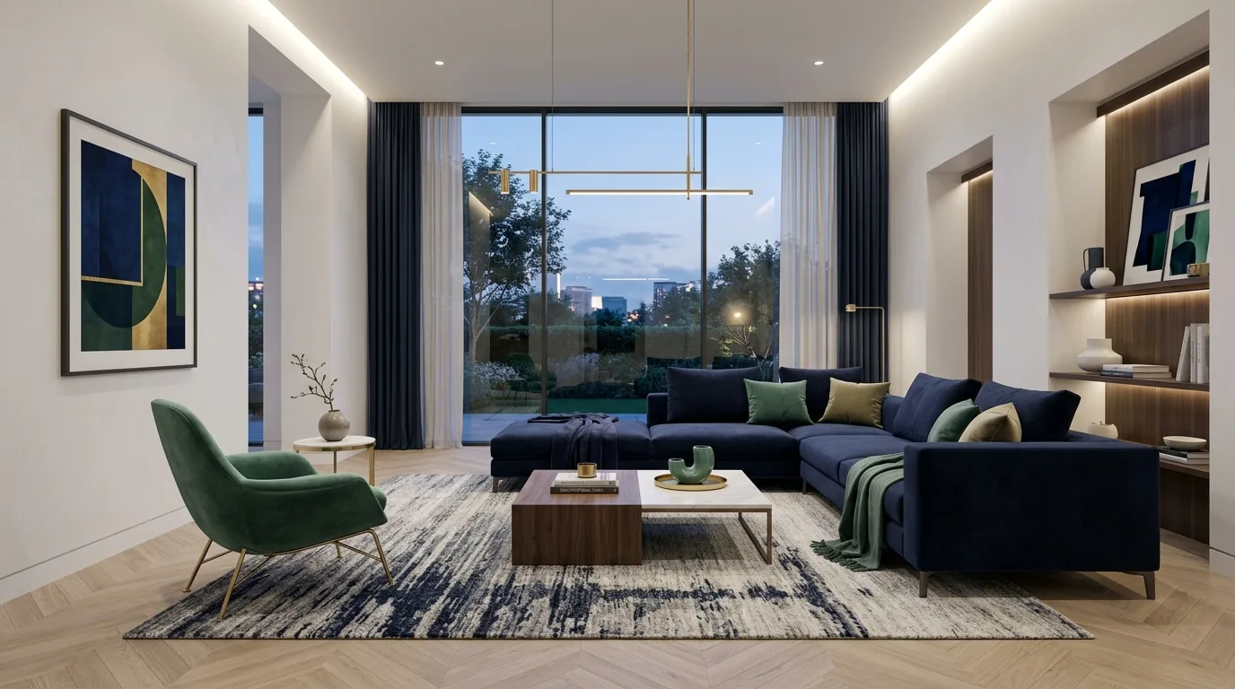 13 Refreshing Blue and Green Living Room Ideas for a Calming Palette inspiration image 12