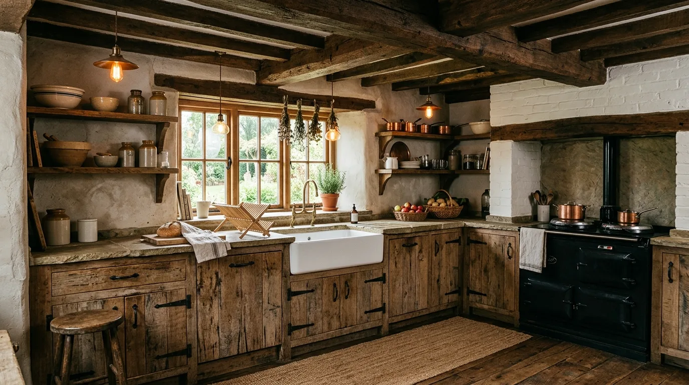 14 Rustic Kitchen Ideas for a Warm and Charming Country Vibe hero image