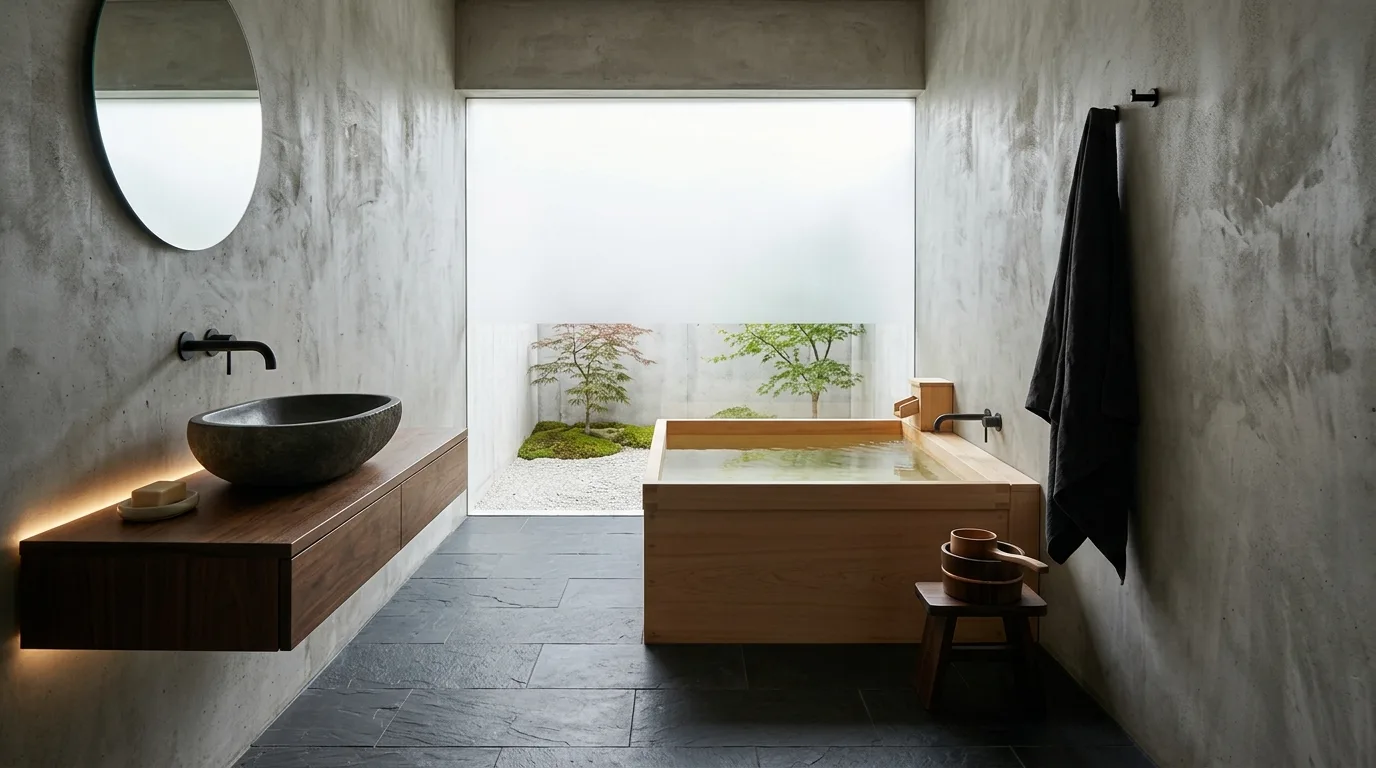 14 Serene Japanese Style Bathroom Ideas for a Zen Soaking Experience inspiration image 8