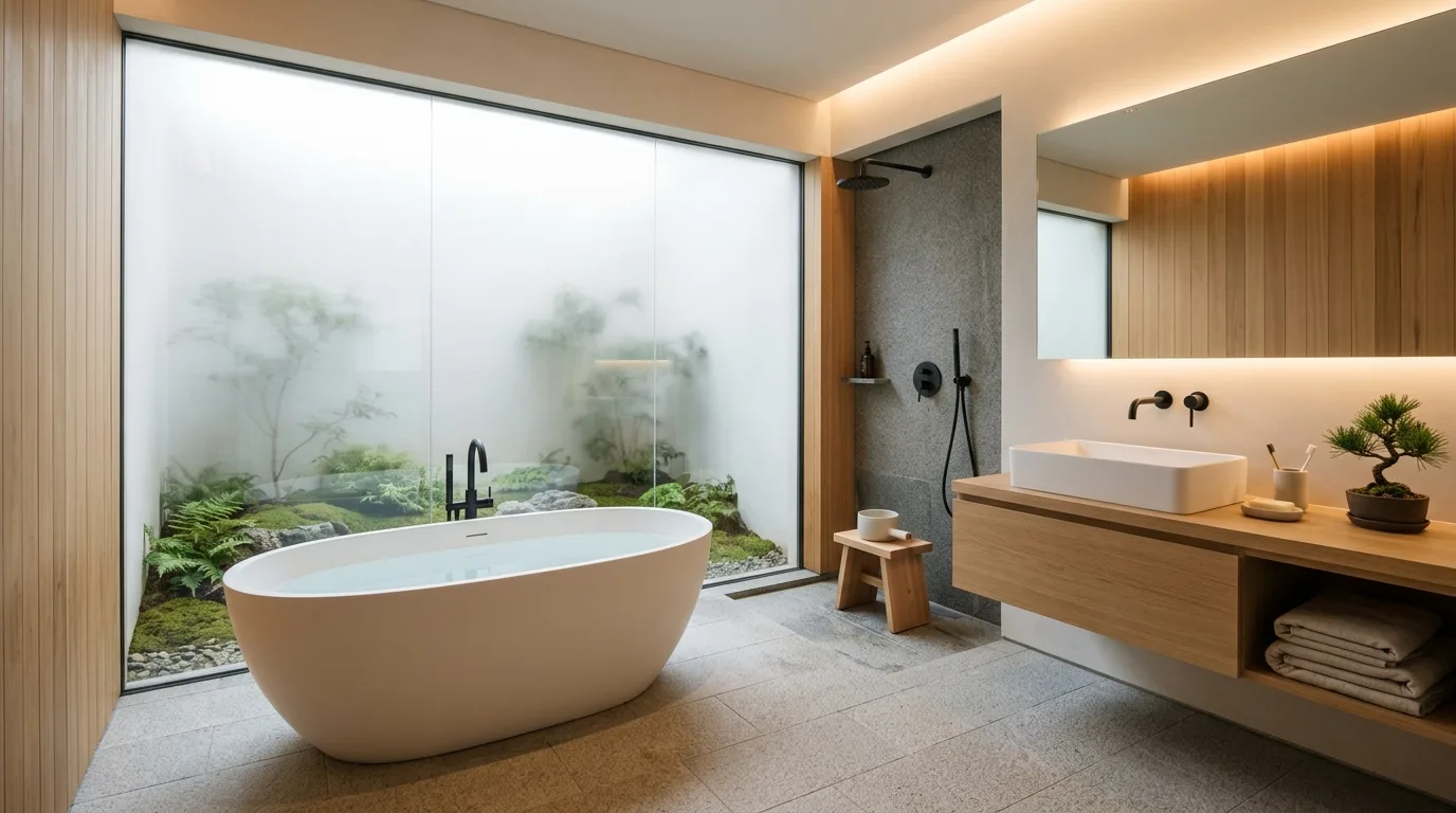 14 Serene Japanese Style Bathroom Ideas for a Zen Soaking Experience inspiration image 11