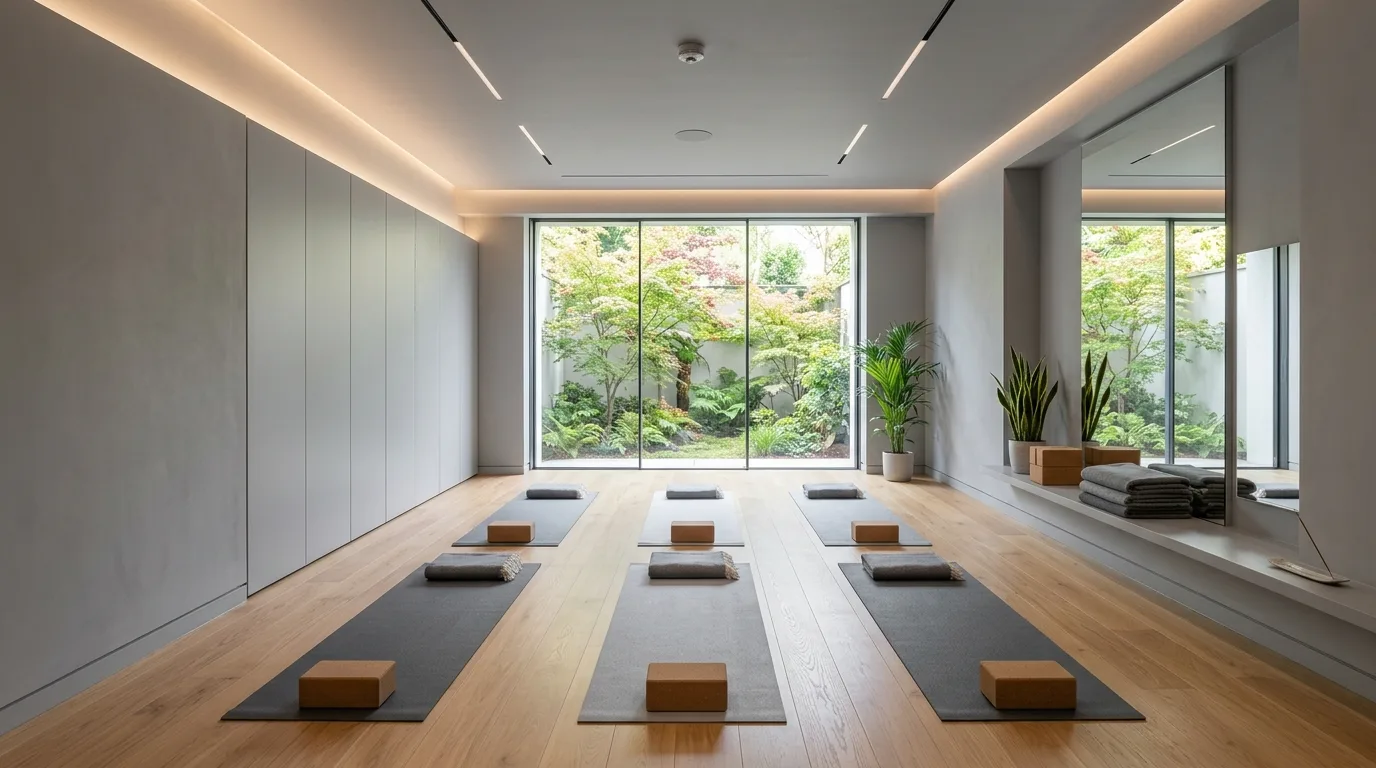 12 Serene Yoga Room Ideas for a Peaceful Home Practice Space inspiration image 12