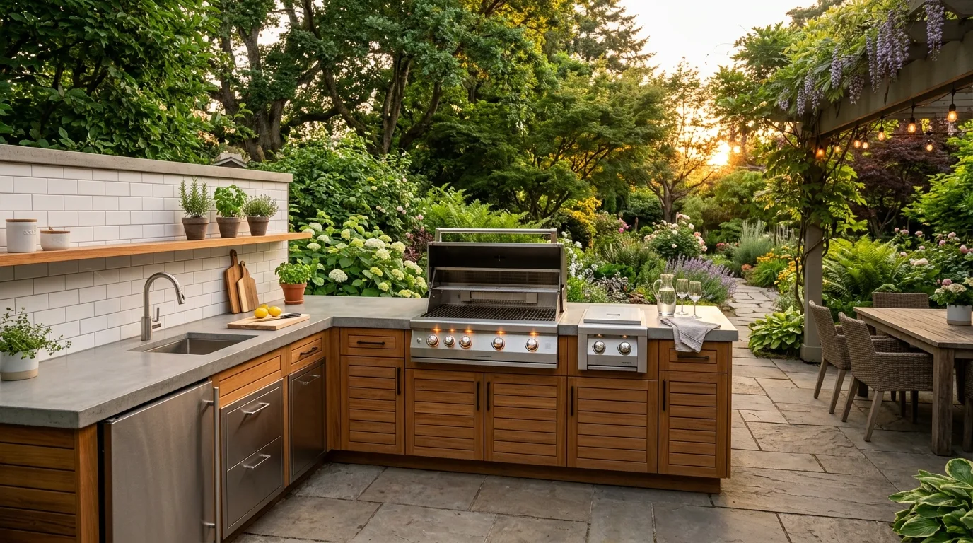 15 Sizzling Outdoor Kitchen Ideas for Backyard Culinary Adventures hero image