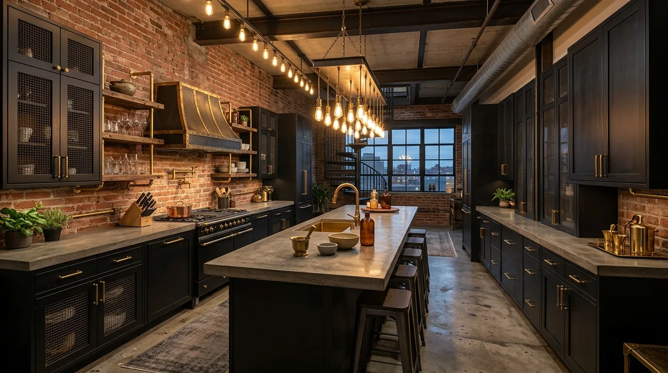13 Sleek Black and Brass Kitchen Ideas for a Modern Glam Look inspiration image 6