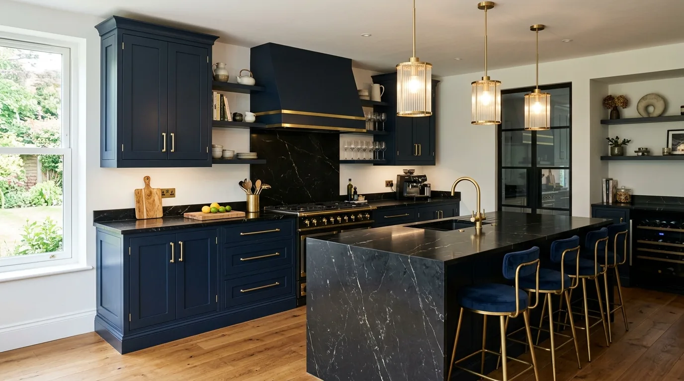13 Sleek Kitchens with Black Worktops for a Modern Contrast inspiration image 3