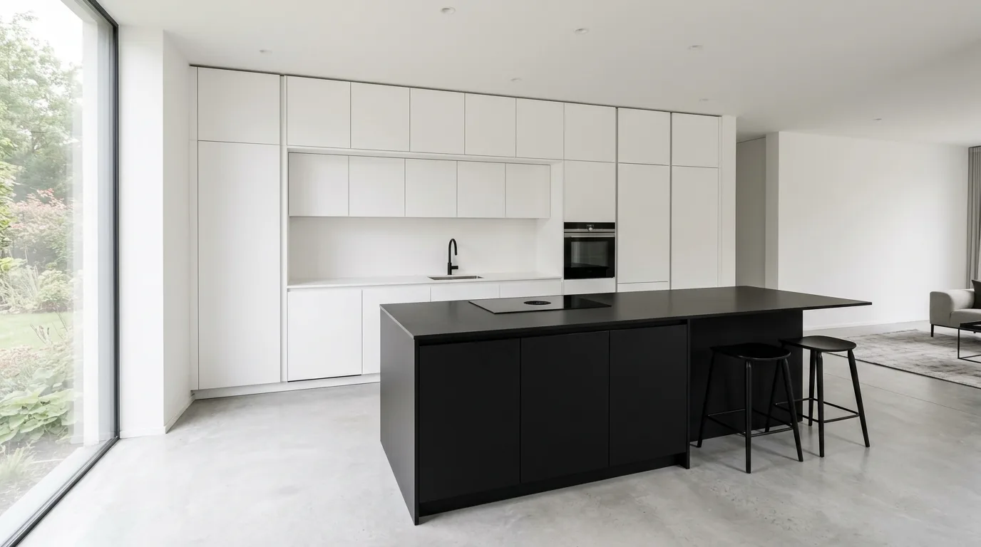 13 Sleek Kitchens with Black Worktops for a Modern Contrast inspiration image 4