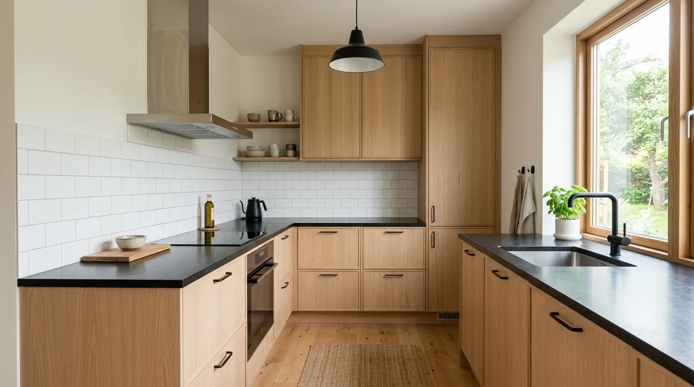 13 Sleek Kitchens with Black Worktops for a Modern Contrast inspiration image 6