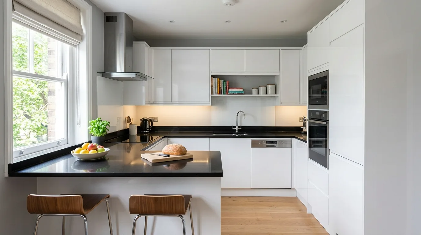 13 Sleek Kitchens with Black Worktops for a Modern Contrast inspiration image 7