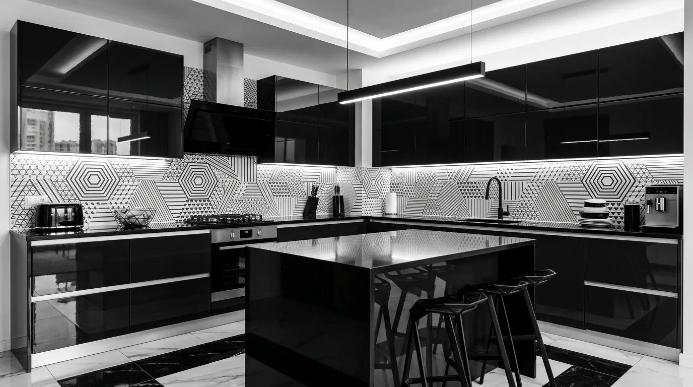 13 Sleek Kitchens with Black Worktops for a Modern Contrast inspiration image 8