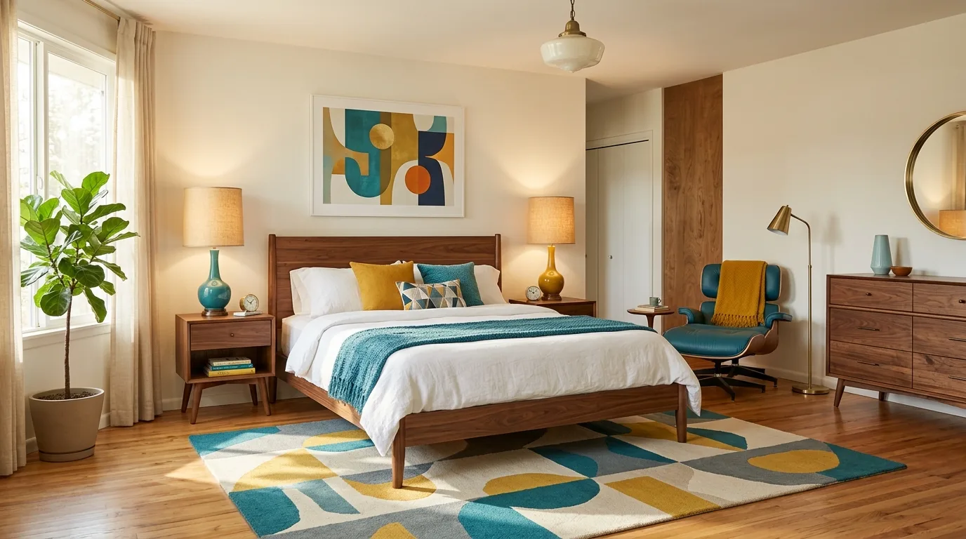 12 Sleek Mid Century Modern Bedroom Ideas for Retro Timeless Style hero image