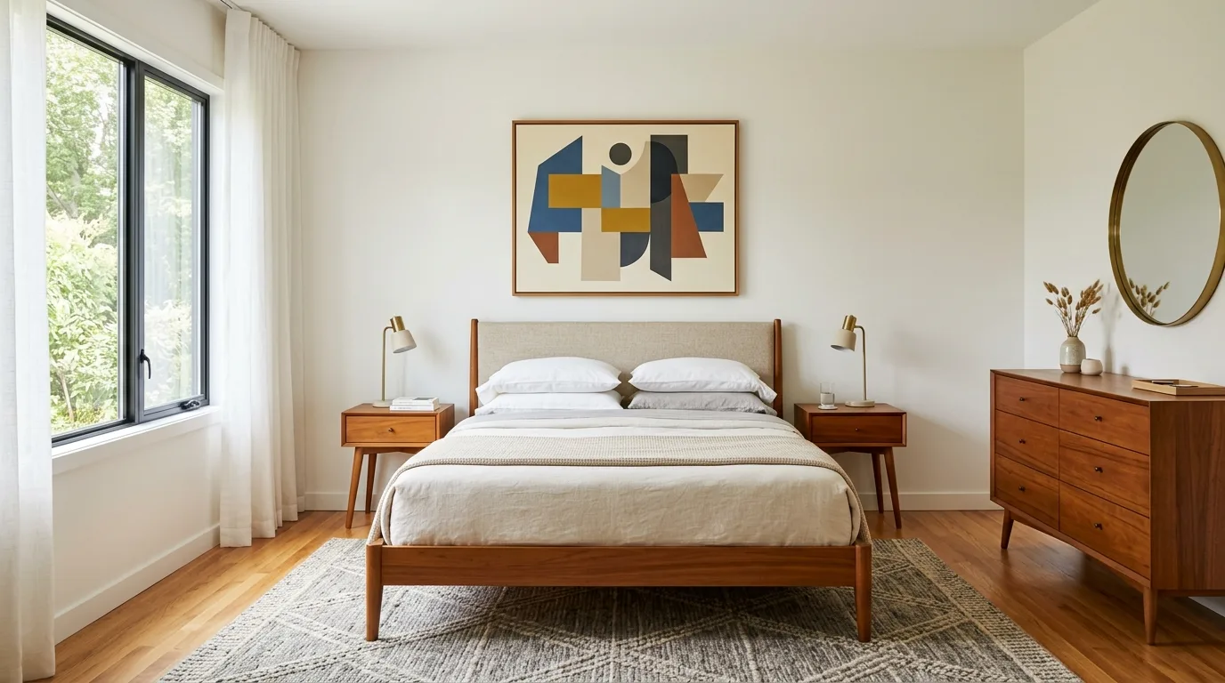 12 Sleek Mid Century Modern Bedroom Ideas for Retro Timeless Style inspiration image 2