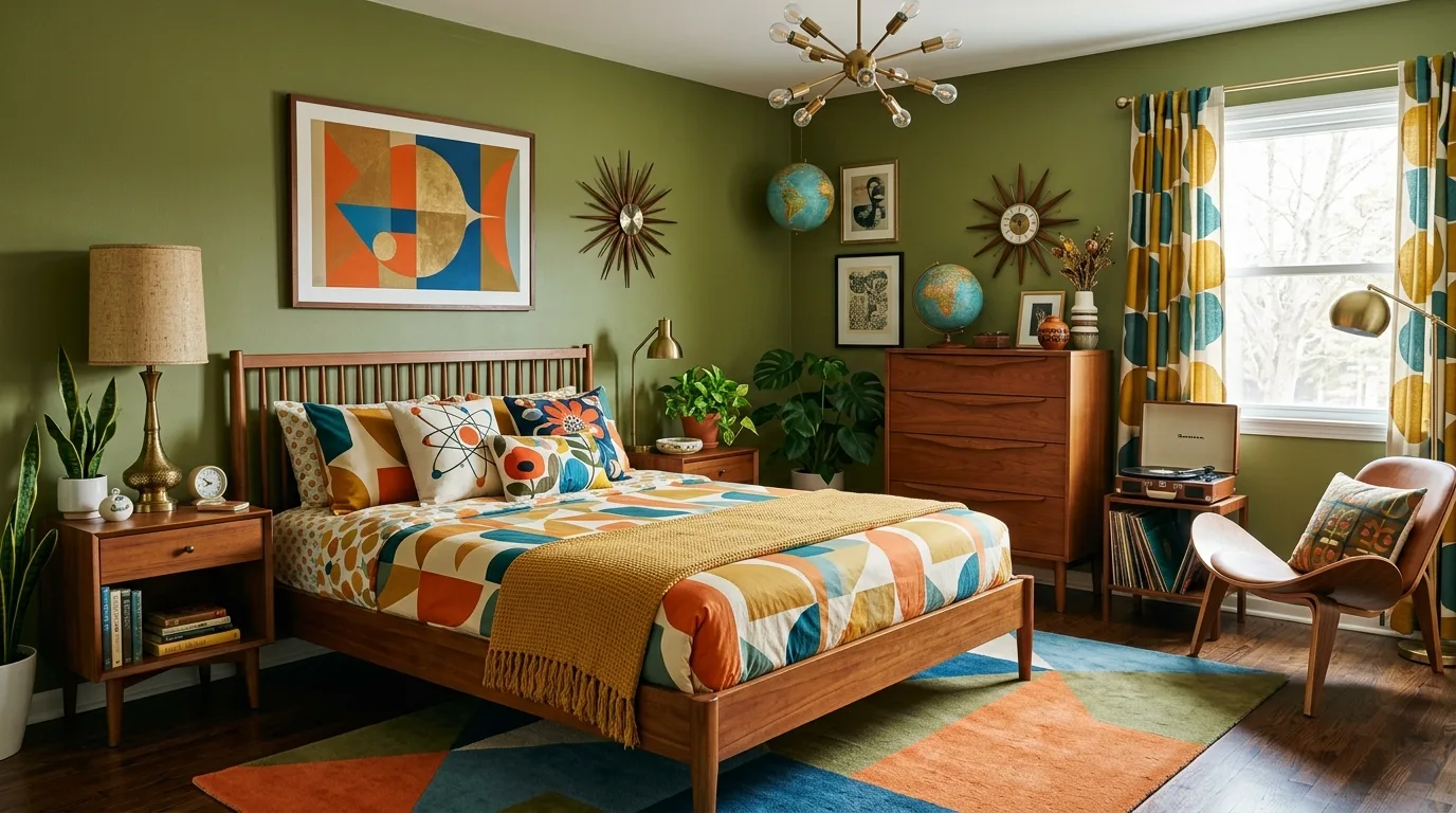 12 Sleek Mid Century Modern Bedroom Ideas for Retro Timeless Style inspiration image 6