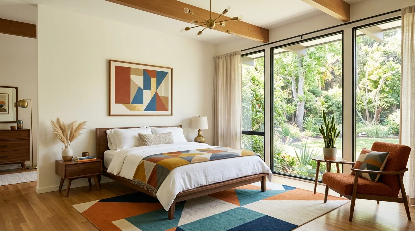 12 Sleek Mid Century Modern Bedroom Ideas for Retro Timeless Style inspiration image 7