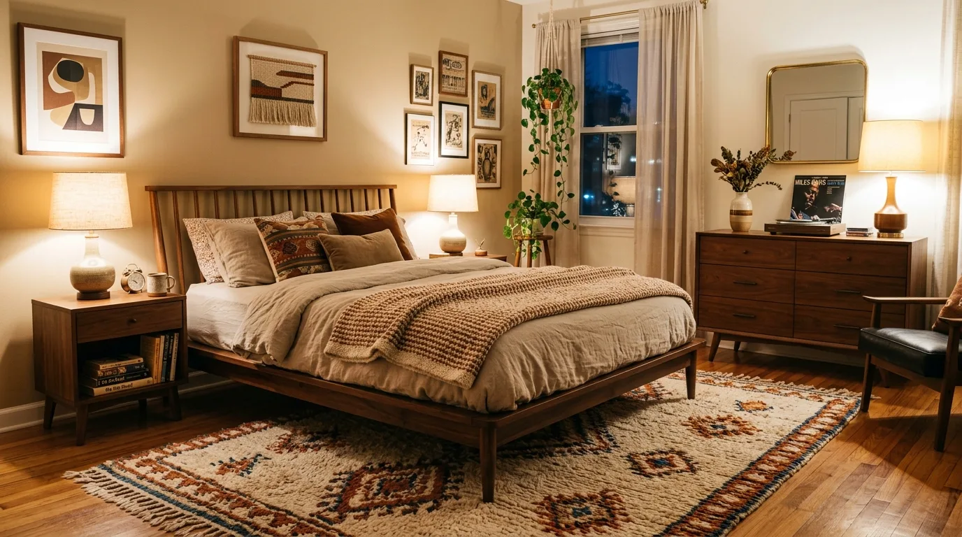 12 Sleek Mid Century Modern Bedroom Ideas for Retro Timeless Style inspiration image 8