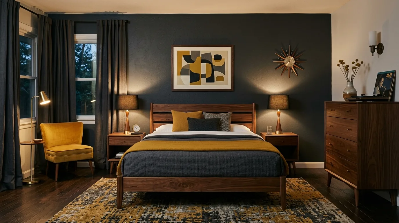 12 Sleek Mid Century Modern Bedroom Ideas for Retro Timeless Style inspiration image 10