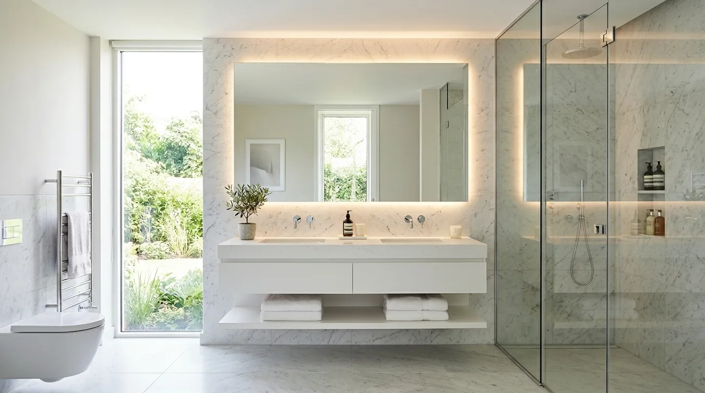 15 Sleek Modern Bathroom Ideas for a Contemporary Spa-Like Retreat hero image