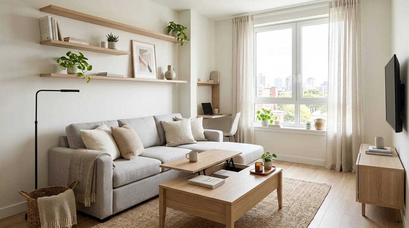13 Smart Apartment Living Room Ideas for Small Space Style hero image