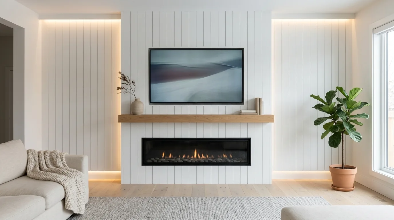 14 Smart Fireplace Wall Ideas with TV for a Cozy Focal Point inspiration image 3