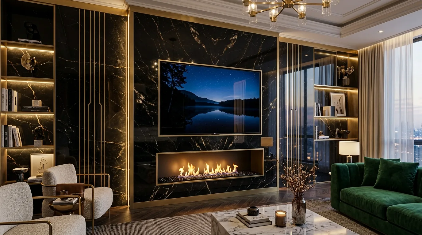 14 Smart Fireplace Wall Ideas with TV for a Cozy Focal Point inspiration image 4