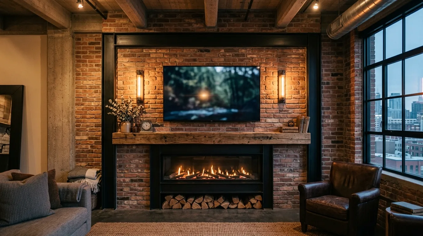 14 Smart Fireplace Wall Ideas with TV for a Cozy Focal Point inspiration image 6