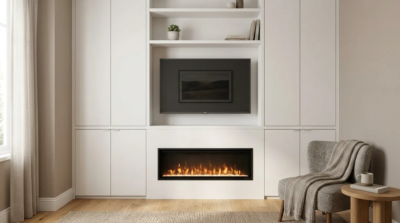 14 Smart Fireplace Wall Ideas with TV for a Cozy Focal Point inspiration image 10