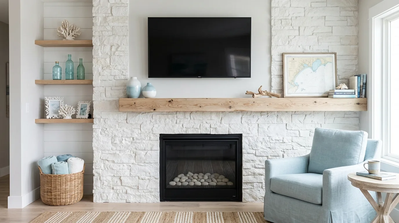 14 Smart Fireplace Wall Ideas with TV for a Cozy Focal Point inspiration image 12