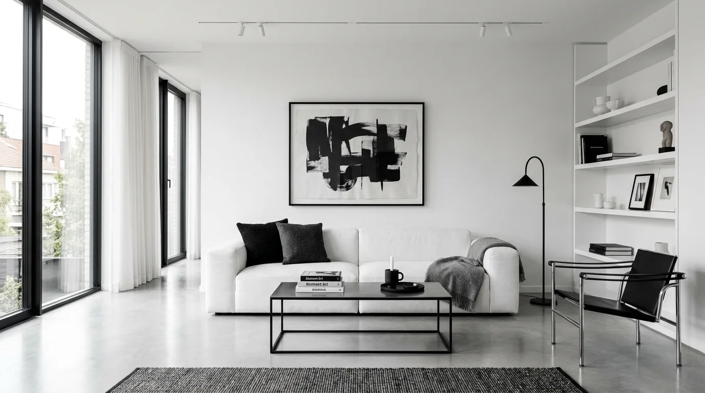 14 Sophisticated Black and White Living Room Ideas for Timeless Contrast inspiration image 2