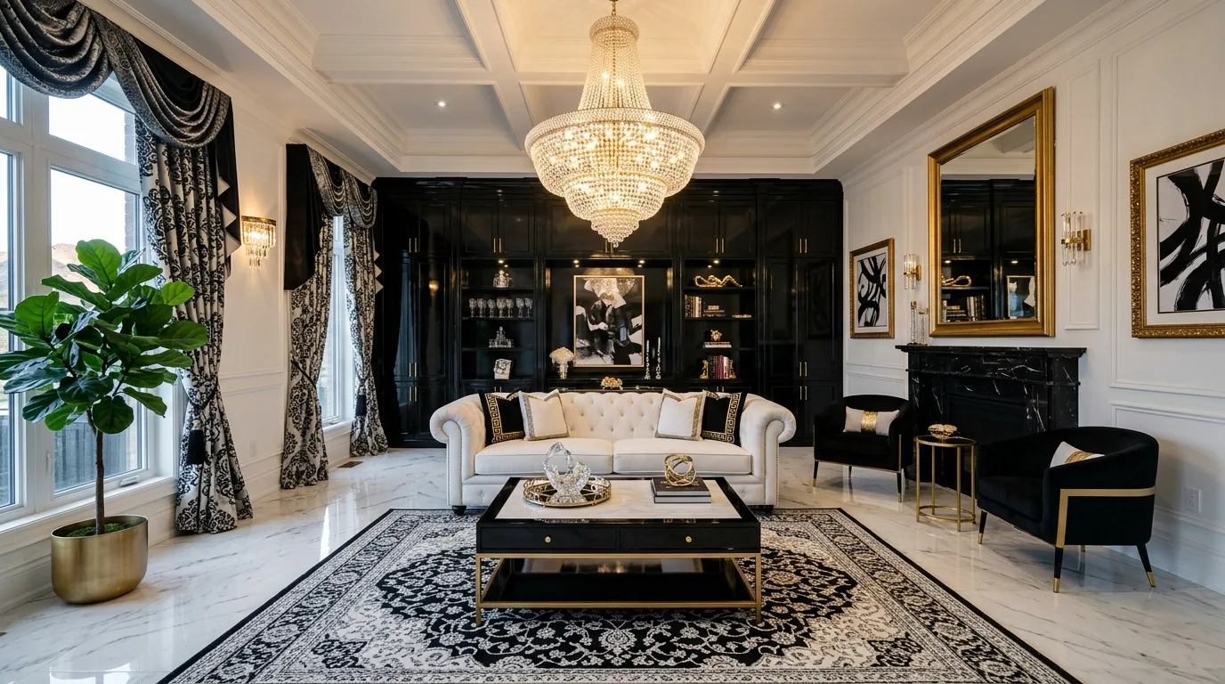 14 Sophisticated Black and White Living Room Ideas for Timeless Contrast inspiration image 3