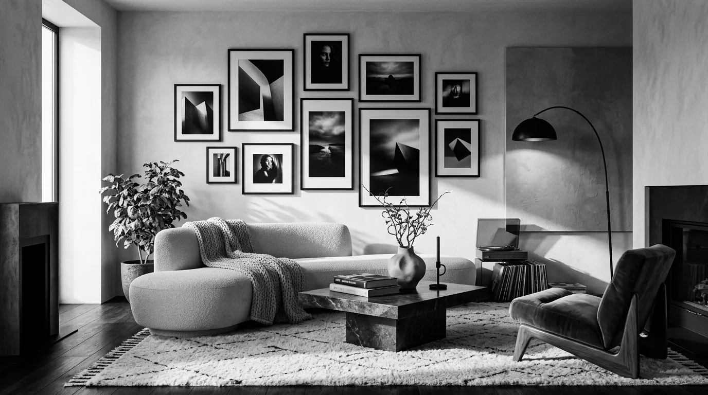 14 Sophisticated Black and White Living Room Ideas for Timeless Contrast inspiration image 10