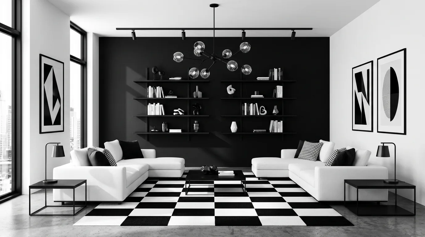 14 Sophisticated Black and White Living Room Ideas for Timeless Contrast inspiration image 13
