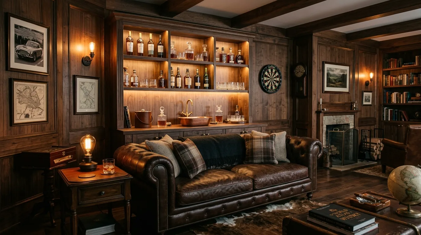 14 Sophisticated Classy Man Cave Ideas for a Stylish Hideaway hero image