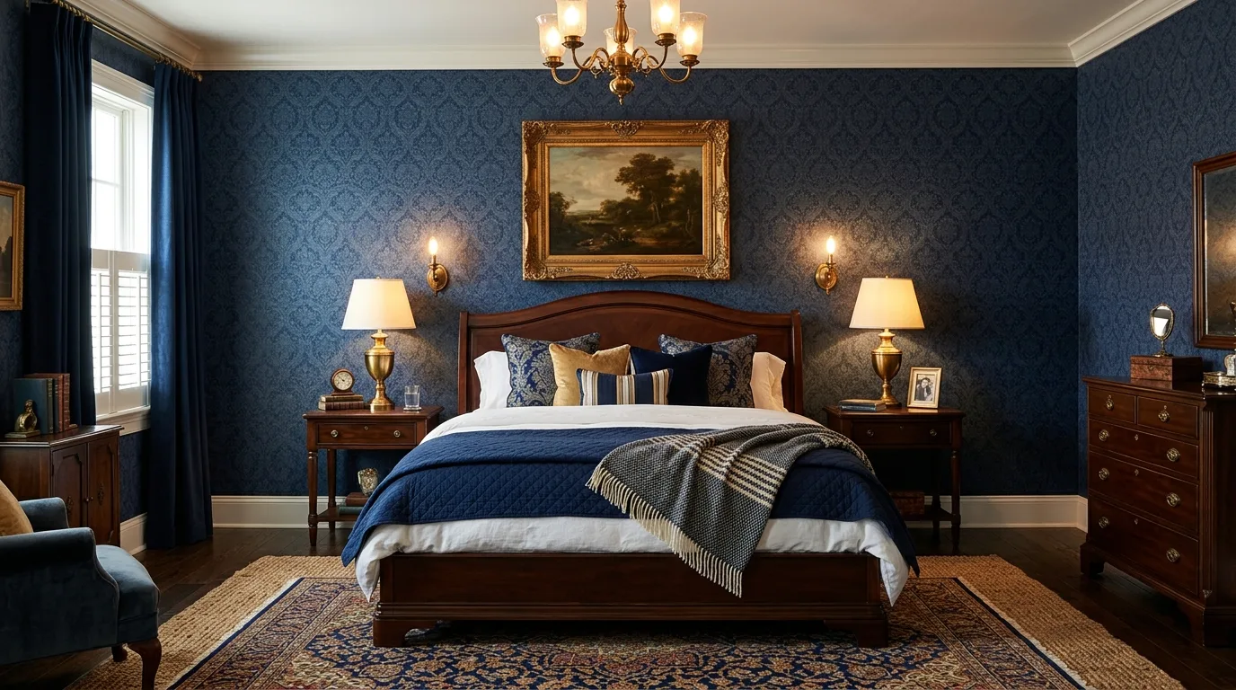 14 Sophisticated Navy Blue Bedroom Ideas for a Classic and Calm Space inspiration image 5