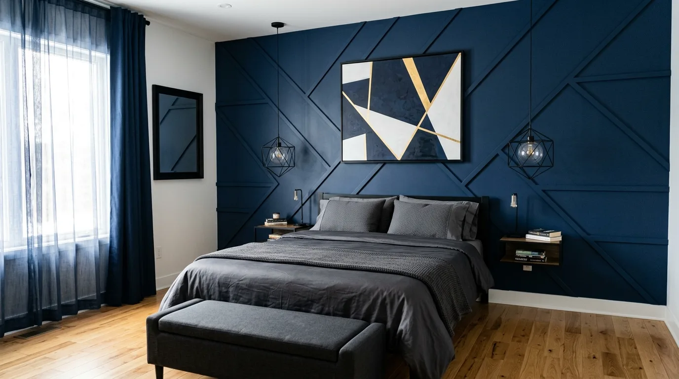 14 Sophisticated Navy Blue Bedroom Ideas for a Classic and Calm Space inspiration image 9