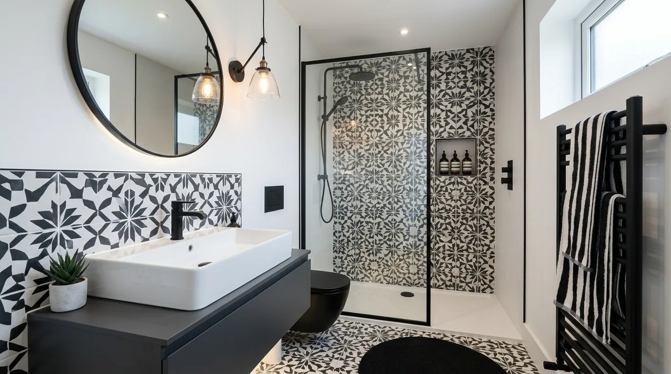 15 Stunning Bathroom Tile Ideas for a Beautiful and Durable Surface inspiration image 6