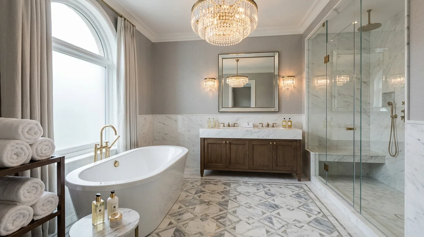 15 Stunning Bathroom Tile Ideas for a Beautiful and Durable Surface inspiration image 12