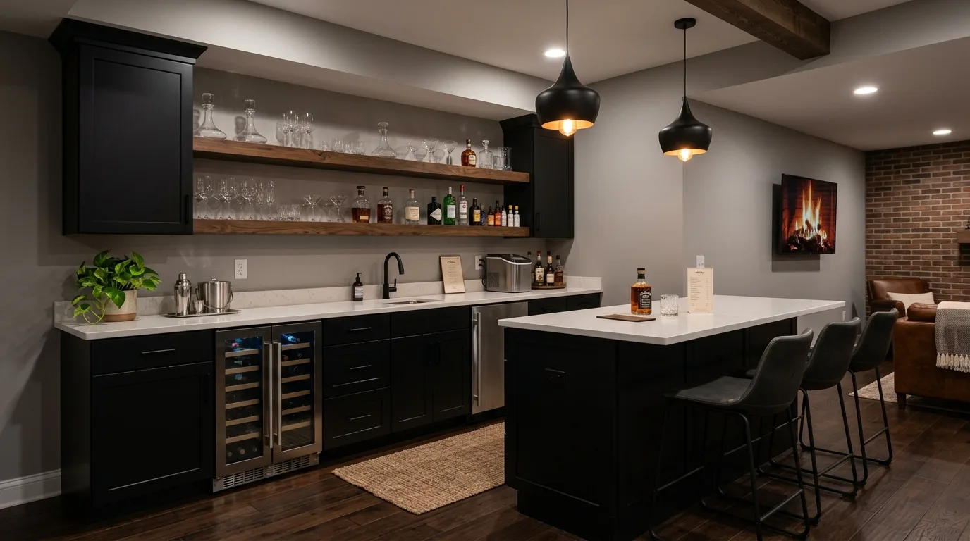 14 Stylish Basement Bar Ideas for the Ultimate Entertainment Space hero image