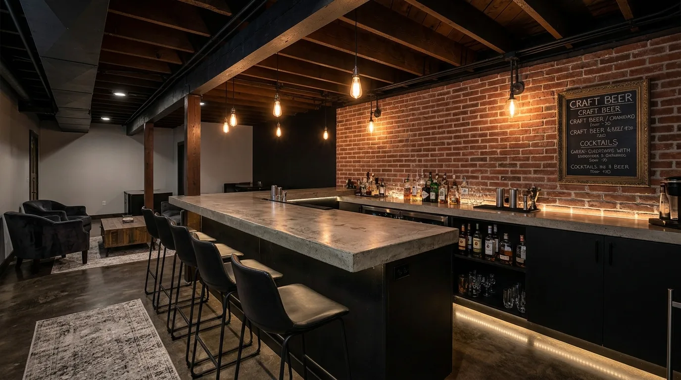 14 Stylish Basement Bar Ideas for the Ultimate Entertainment Space inspiration image 5