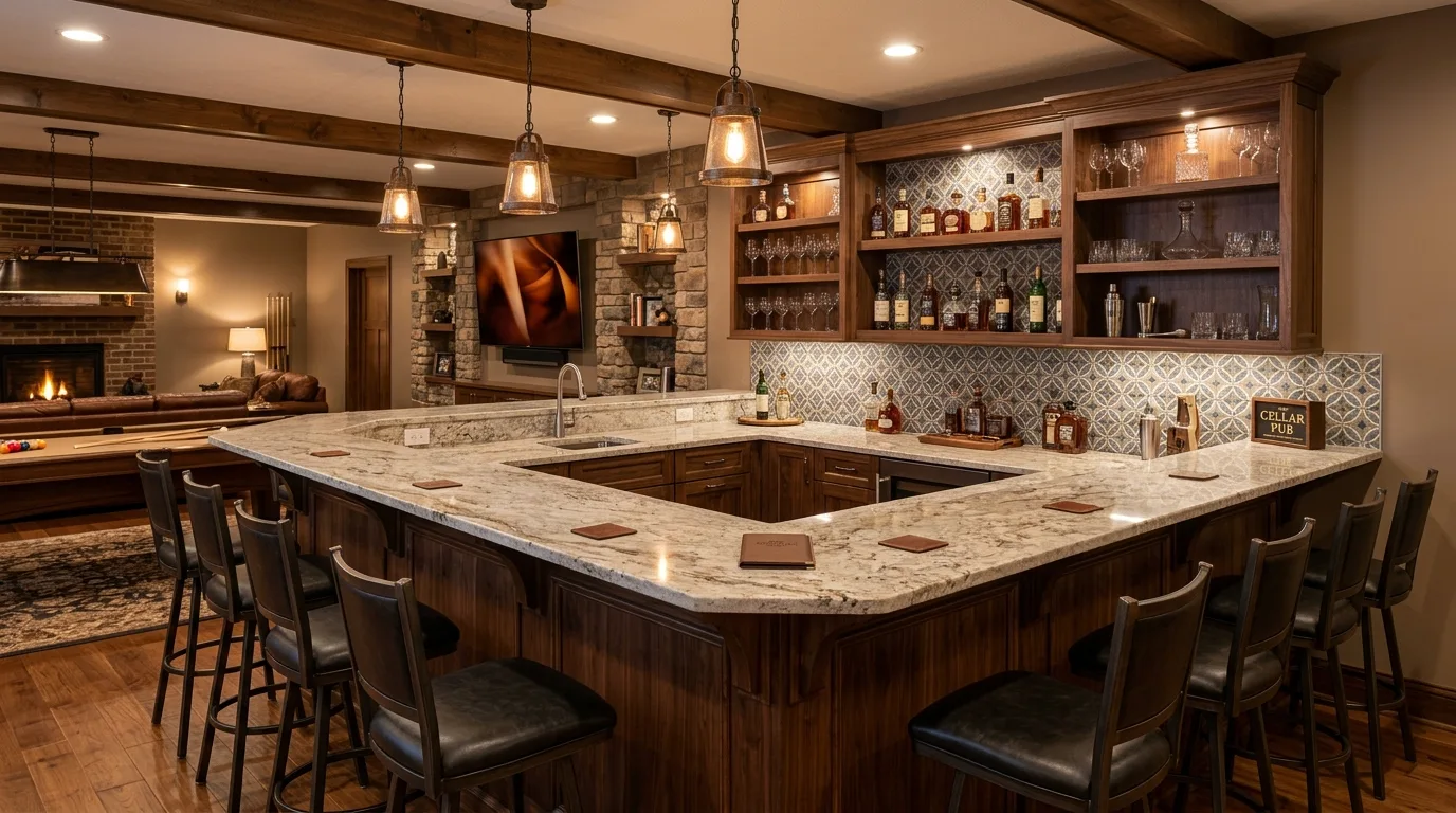 14 Stylish Basement Bar Ideas for the Ultimate Entertainment Space inspiration image 14