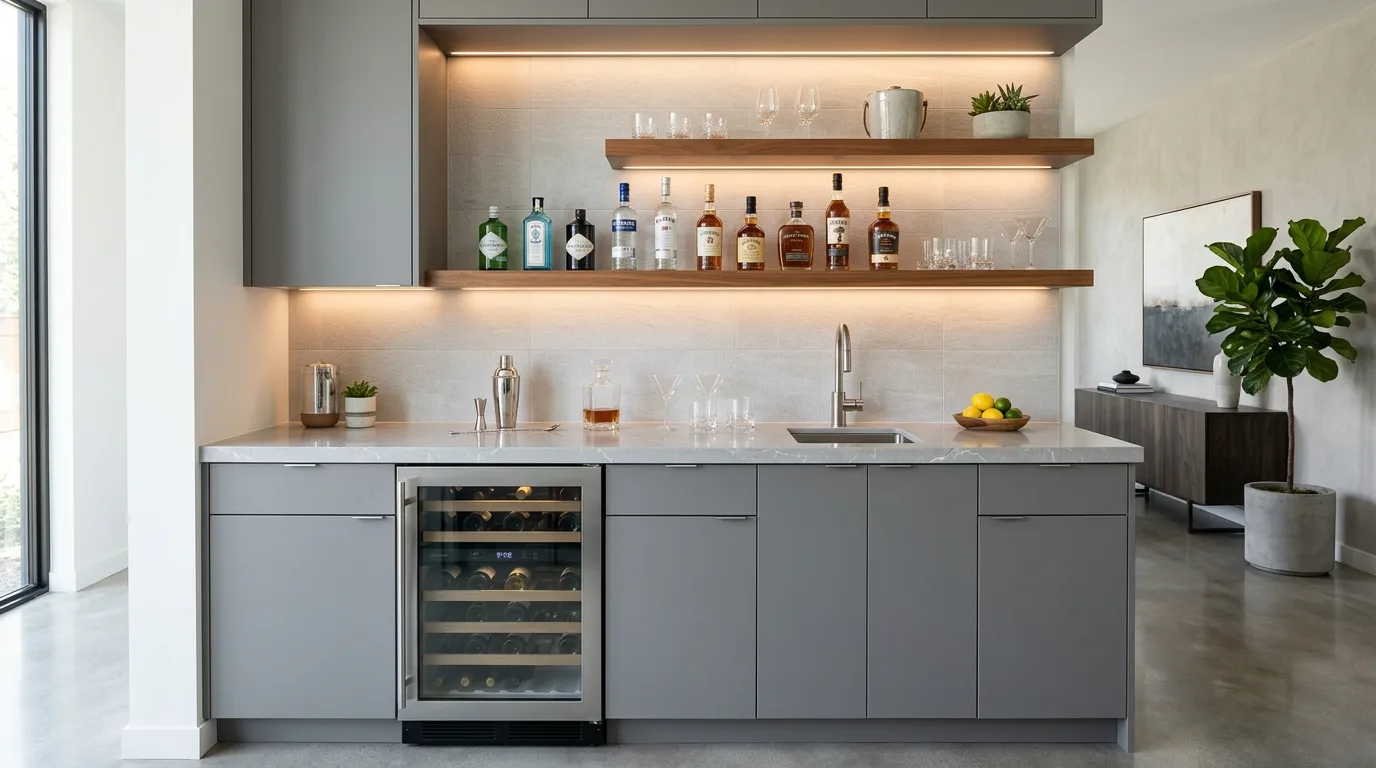 12 Stylish Wet Bar Ideas for a Sophisticated Home Entertaining Area inspiration image 3