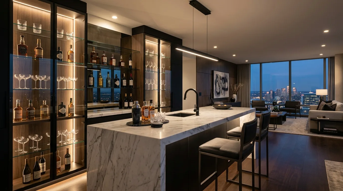 12 Stylish Wet Bar Ideas for a Sophisticated Home Entertaining Area inspiration image 12