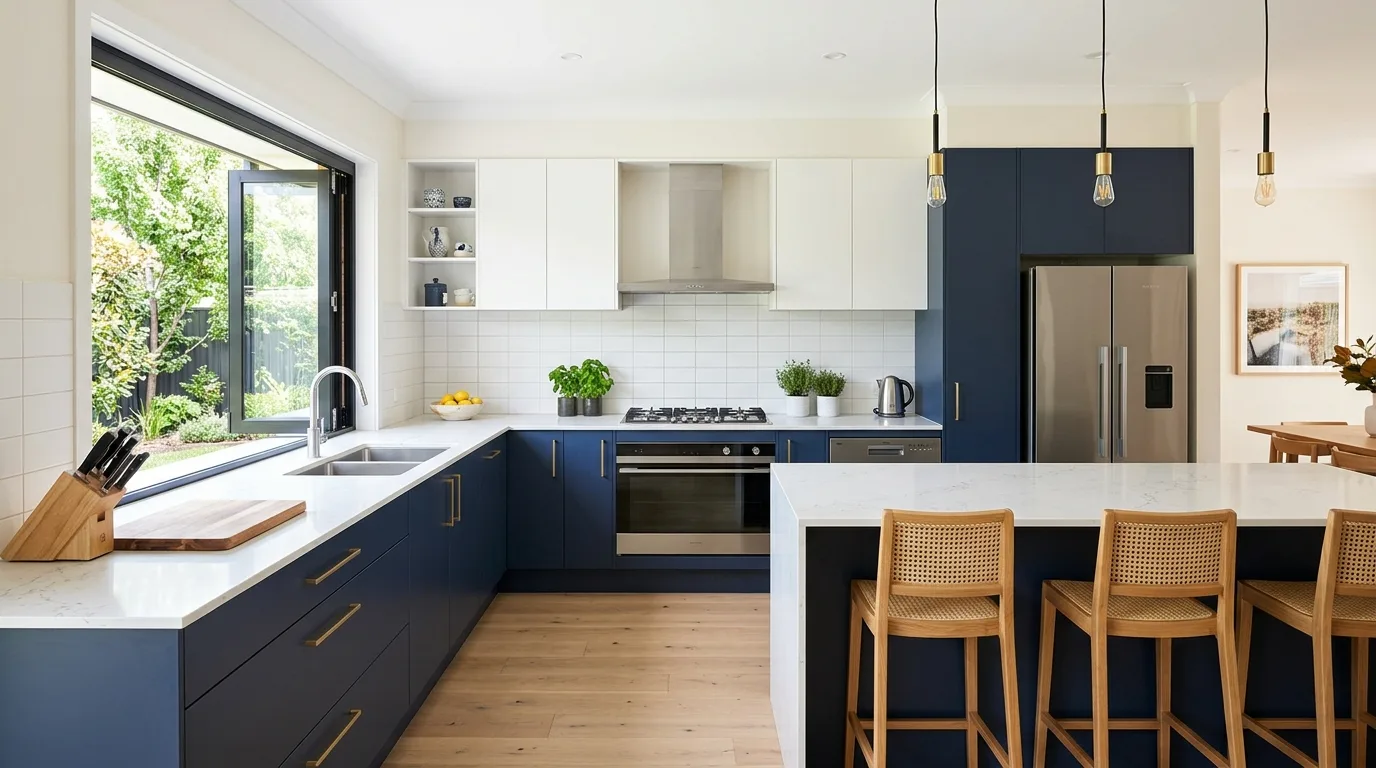 15 Trendy Two-Tone Kitchen Cabinet Ideas for Visual Interest hero image